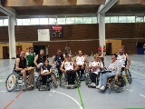 Rollstuhl Basketball Spiel im Rahmen des Sportfestes des ZBFS
