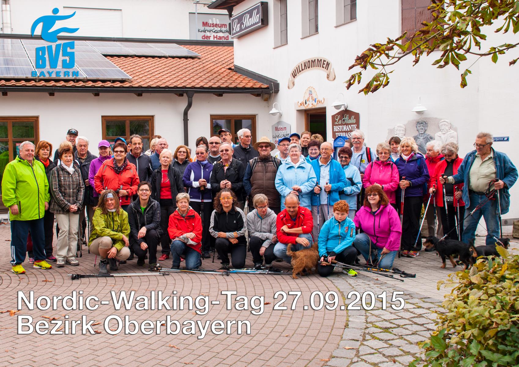 27.09.2015: Sommerliche Impressionen am Bezirks-Nordic-Walking-Tag des BVS Oberbayern in der Holledau